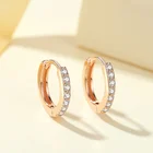 Zircon Custom 18k Gold Plated Women Earrings 925 Sterling Silver Zircon Diamond Small Hoop Earring
