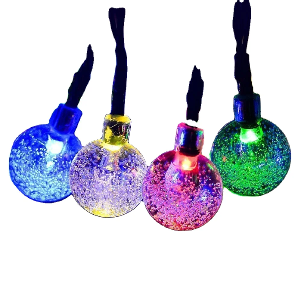 glitter bulb string lights