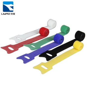 Colorful Flexible Automatic Double Side Reusable Carry Self Gripping Cinch Strap/ Hook Loop Cable Tie