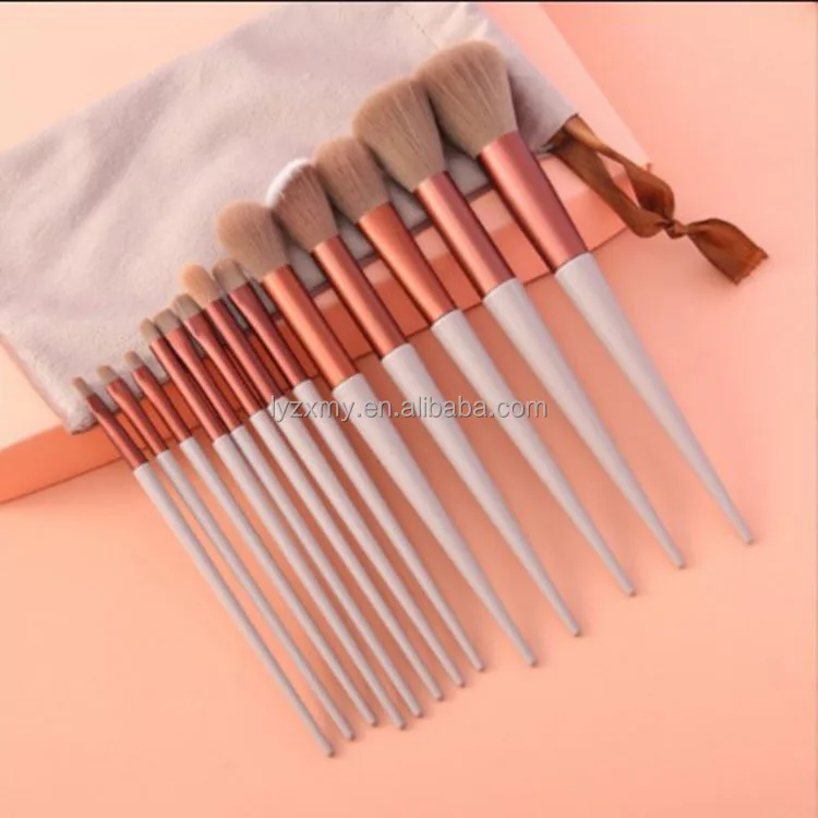 2023 custom logo makeup brush 13 pieces highlight powder blush makeup brushes set with bag sample dedicated brushes original