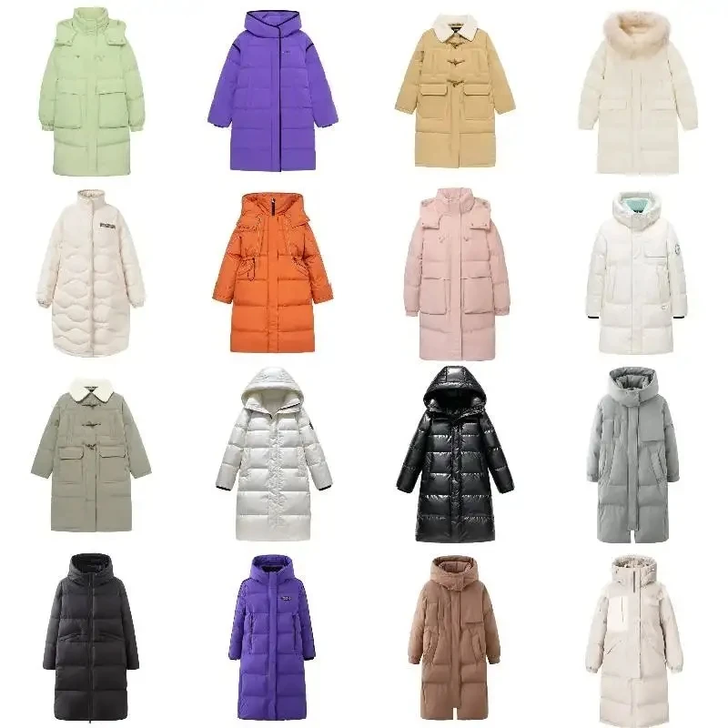 Women's Winter Long Sleeve Zip Puffer Jacket Stand Collar Baggy Short Down Coats with Pockets