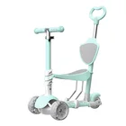 Scooter Outdoor Funny Flashing Wheels 3 In 1 Foot Powered Toys Children Kids Kick Scooter