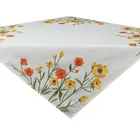 Linen Cloth Linen Lace Table Cloth Embroidery Lace Table Cover Square Table Linen Flower Design Table Cloth