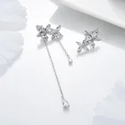 Earrings Silver Earring Fashion Trend 2021 S925 Sterling Silver Snowflake Flower Rhinestone Earrings