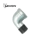 Malleable Elbow NPT DIN Thread Black Zinc Coated Malleable Iron Pipe Fitting Elbow Reducer Bush For Sanitary