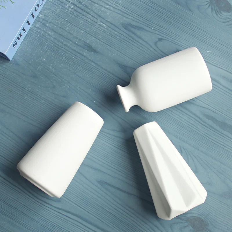 product modern design customized diy dried flower decoration vase creative home mini ceramic flower vase white porcelain vase122-4