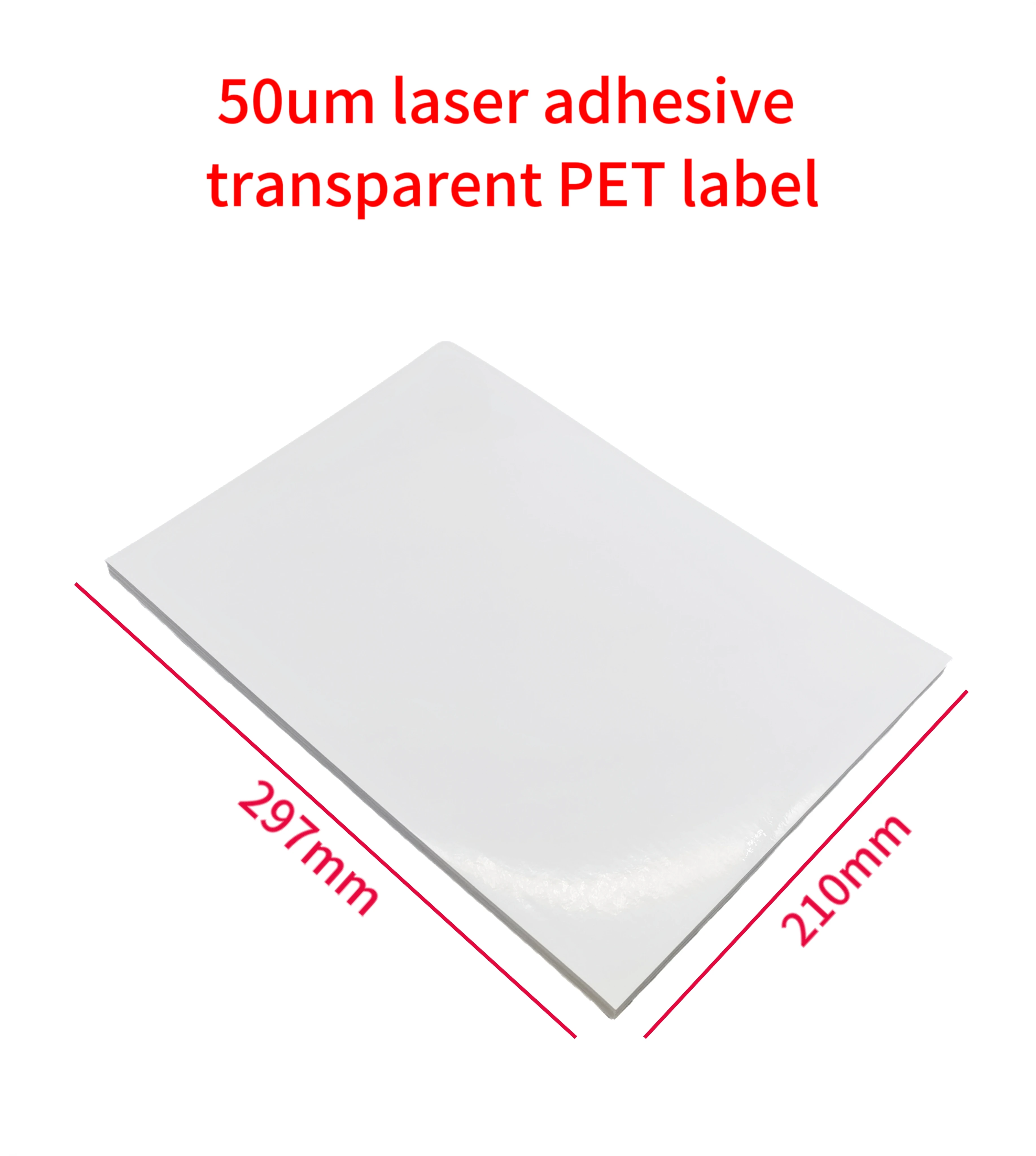 A Vinyl Transparent Pet Um Label Adhesive Pcs Waterproof Label