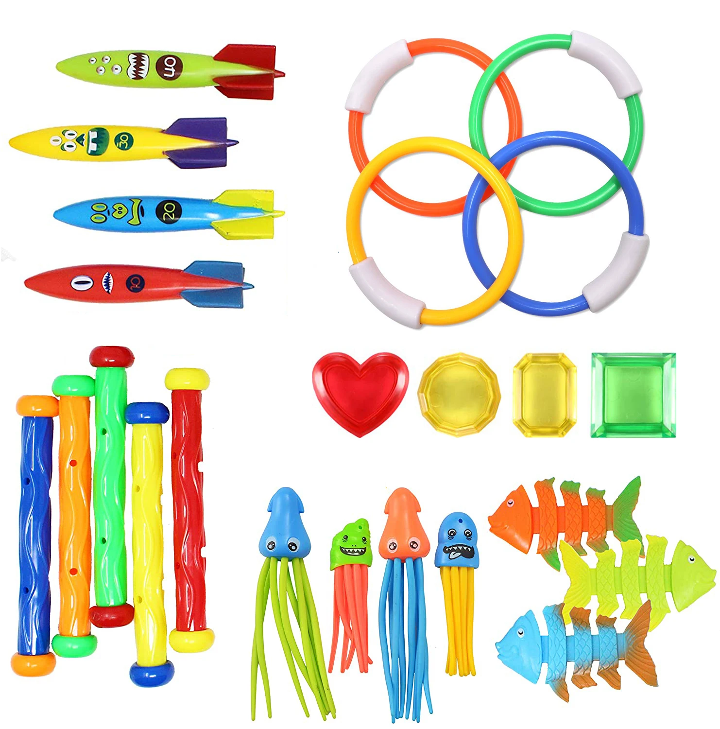 3 pcs Multicolor Diving Seaweed Toy Swimming Pool Diving Training Fun Diving Game Novelty Diving Grass Toys for Kids Jasnyfall Multicolor