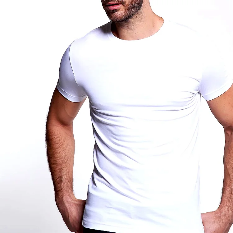 Cheap Mens Muscle Slim Fit Cotton Blank 