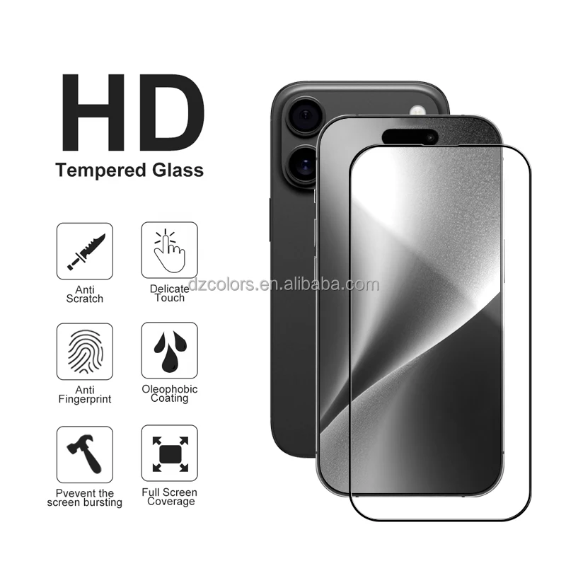 product hot selling best quality silk printing hd privacy matte tempered glass protector for iphone 17 pro promax screen protector-7