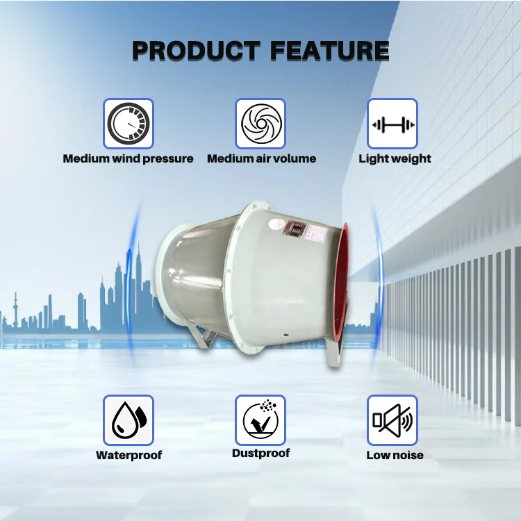 Inline Duct Fans, HVAC, Axial - detail 4