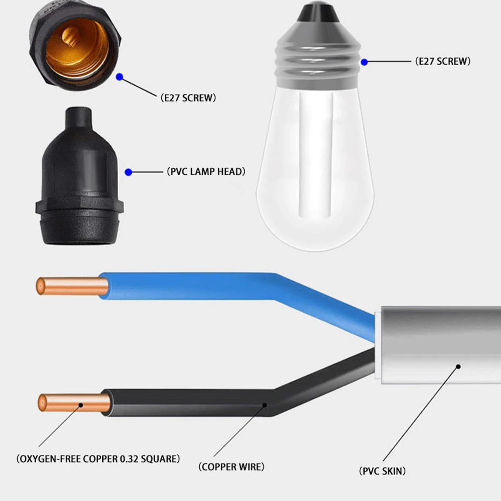 Solar LED Flame Light Remote Dimming Outdoor IP65 Waterproof Villa Courtyard Festival Party Decoration Colorful Light Strings
