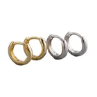 Earrings Pure Silver Silverearrings Round Smooth Gold Earrings S925 Pure Silver Earrings