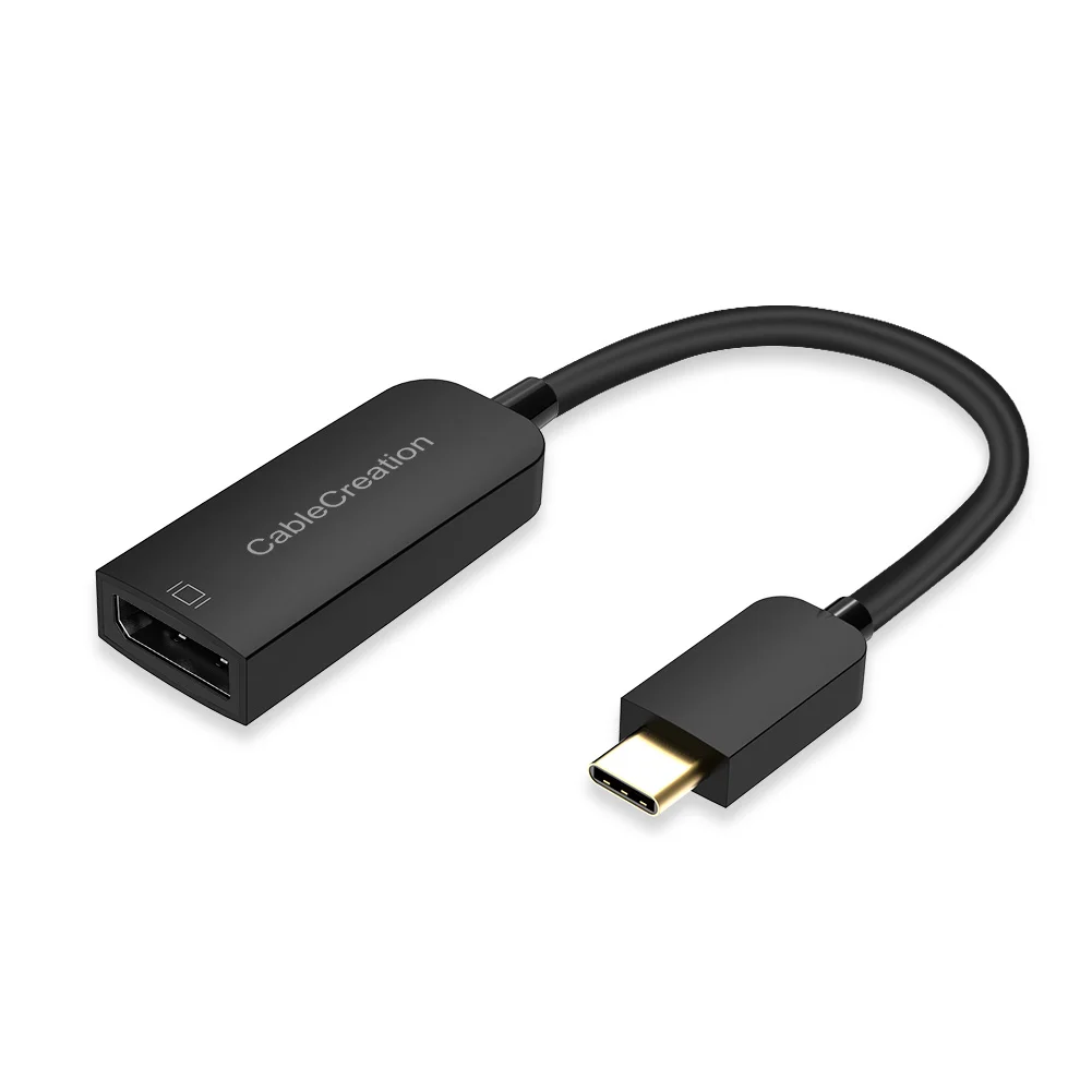 Cablecreation 4k Type Usb C To Displayport Adapter Usb C Male To Female Dp  Audio Video Converter,Black - Buy 4k Usb C To Displayport Adapter,Usb C  Male To Female Dp Converter,Type C