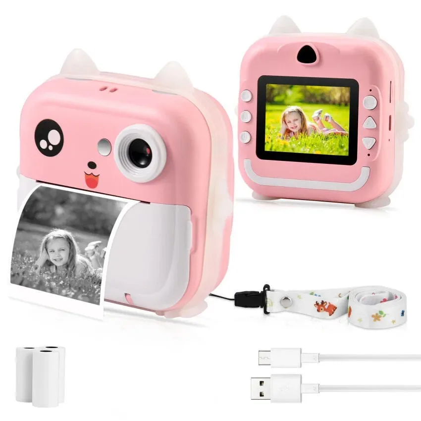 Q5 2.4 Inch 5MP Ink Free Printing Mini Digital Video Selfie Kids Instant Print Camera for Children Aged 3-12 For Toys Gift