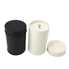 Tin Box Round Tea Tin Box With Inner Lid Black And White Color