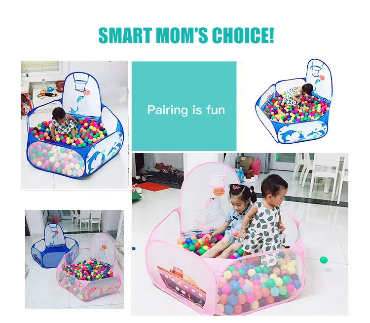 product wholesale foldable tent kid castle blue play tent toys ball pool for children-9