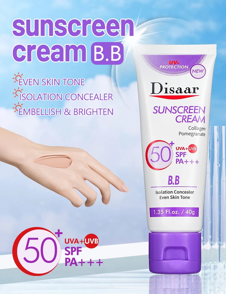 Disaar Best Spf 50 PA+++ Sunscreen Tanning Sun Protection 50 Very High Sun Protection Prevent Sun Damage in Seasiade and Outdoor