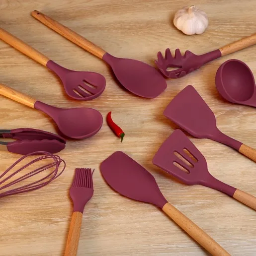 Silicone Non-stick Cooking Utensils Set Kitchen Utensil Set 12pcs