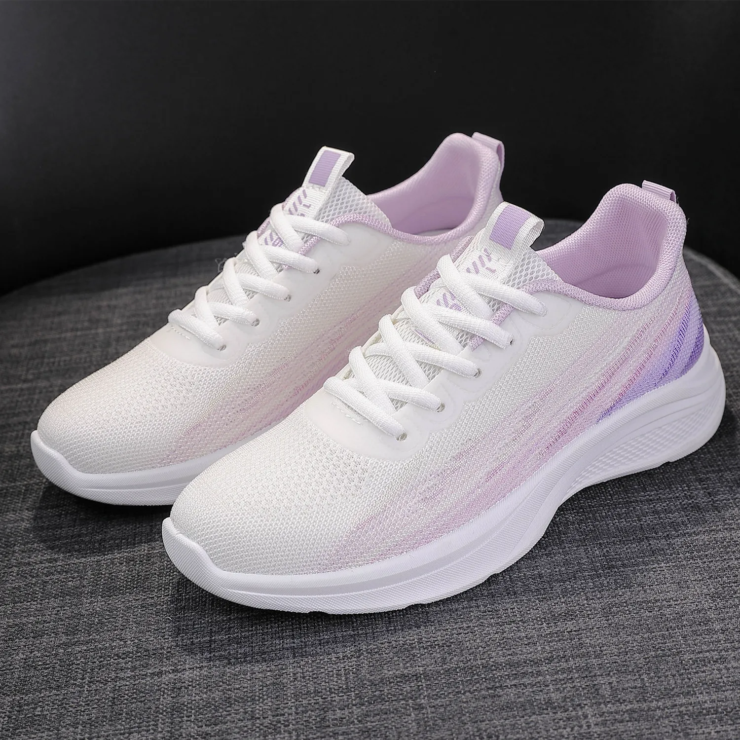 Fashion Lightweight Women's Comfortable Sneakers Lace-Up Outdoor Walking Casual Shoes