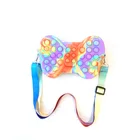 Butterfly Amazon Hot Selling Butterfly Shape Pop Bag Silicone Bubbles Fidget Cross Body Messenger Bag