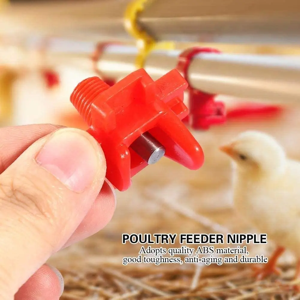 Automatic Poultry Water Nipples Chicken Water Drinker,Horizontal Side Mount Chicken Feeders And
