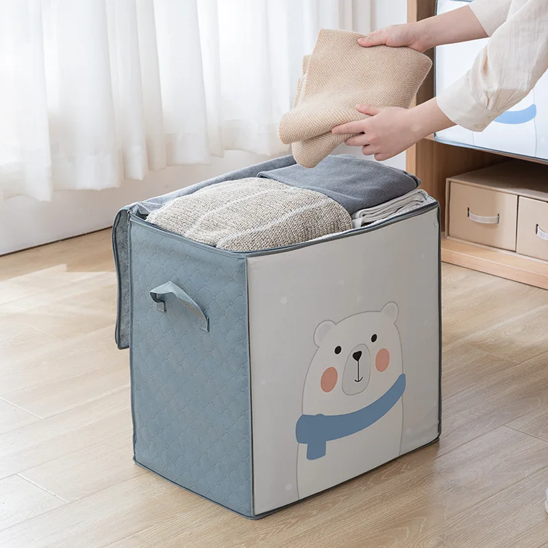 A3453  Household Large Capacity Sack Printing Dampproof Clothing Laundry Basket Quilt Storage Bag