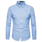 Shirt Menshirts Men's Shirt Long Sleeve Slim Fit Simple Formal Men's Long Sleeve Casual Shirt