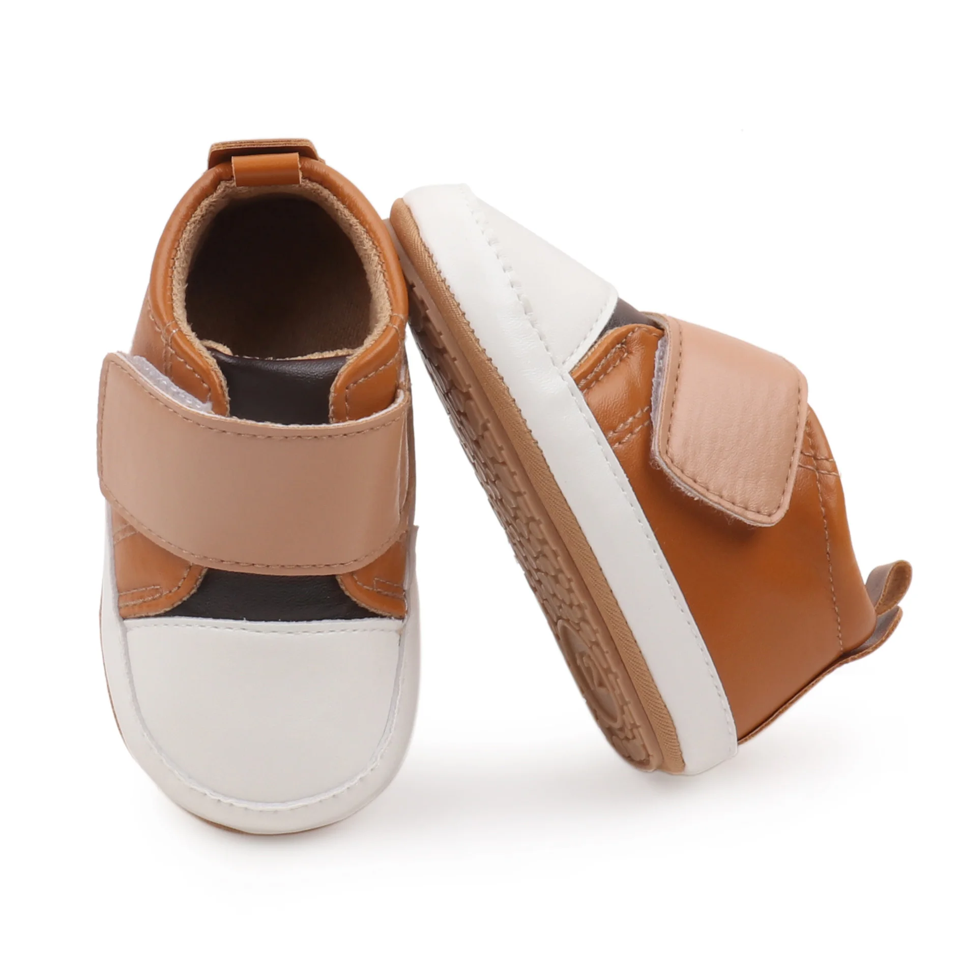 High Quality Breathable Anti-Slip TPR Outsole Hook&Loop Baby Toddler Walking Shoes for Boys New Arrival for Autumn supplier