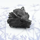 Obsidian Wholesale High Quality Obsidian Carving Wolf Head Animal Carving Crystal Obsidian Wolf Head