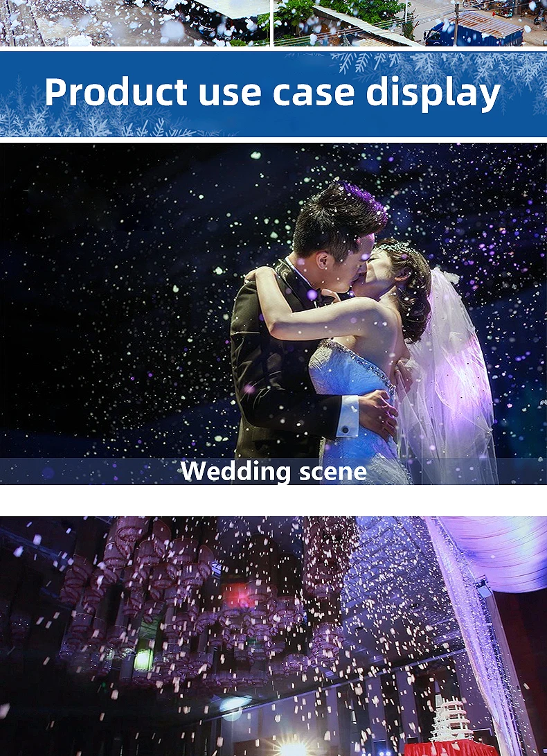 SHTX Small Artificial Snow Making Machine for Stage Christmas Day Party Events Wedding Outdoor 1500W Snowflake Machine Indoor