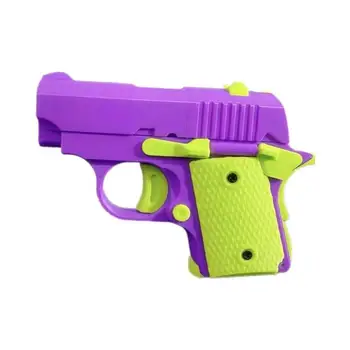 2024 Hot New Arrivals Fidget Toys 3D Printing Mini Gravity Jump Pistols Candy Toys Gun Decompression Toy With Candy