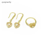 Wedding Dubai Classic Style Heart Earrings Heart Ring Wedding Party Bridal Earrings
