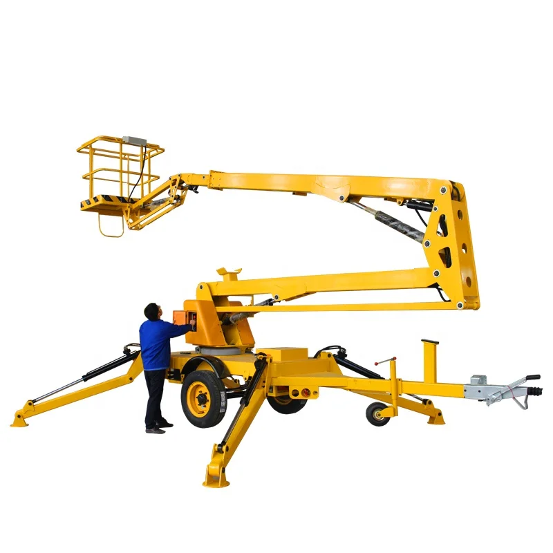 Man Lift Machine M Cherry Picker Towable Boom Lift Articulated Curved