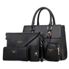 Bag Hand Bags 2021 Wholesale Cheap 5 Piece Set Pu Leather Key Case Cartera Tote Bag Handbag Hand Bags With Custom Logo