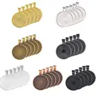 Bezel Pendant Bezel 70pcs/lot Variously Colors Cabochon Bezel Set Pendant Trays 25/30mm Round Cabochon Base Set