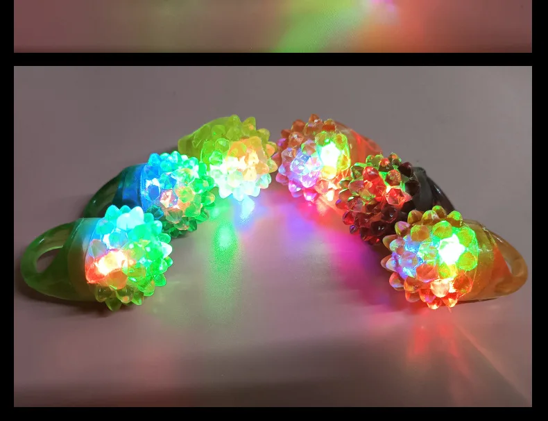 LED Light Up Ring - Colorful Flashing Soft Rings Novelty Glow in the Dark Party Favors for Adults Kids Party Halloween Gifts