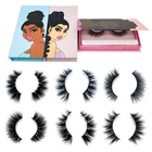 Eyelash Box Popular 3d Faux Mink Fluffy Eyelash 30mm Lash Vendor Lashpackaging Eyelash Packaging Box Custom
