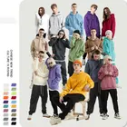 Wholesale Premium High Quality 100% Cotton Satin Lined Custom Logo 2 Piece Tone Pull Over Plain Hoodie Set