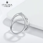 Ring YR10004 Italina Wholesale Manufacturer Personalized Fashion Brass Cubic Zirconia Ring Jewelry
