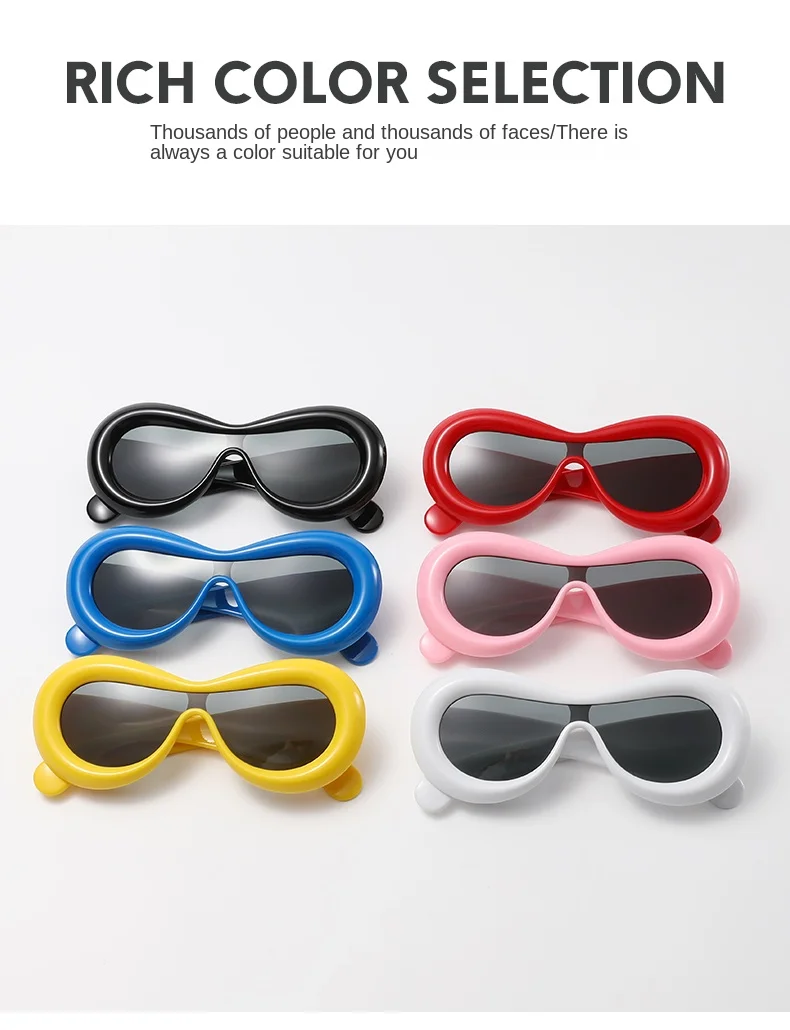 Futuristic Style Oversized Bubble Sunglasses Y2k Style Modern Fashion