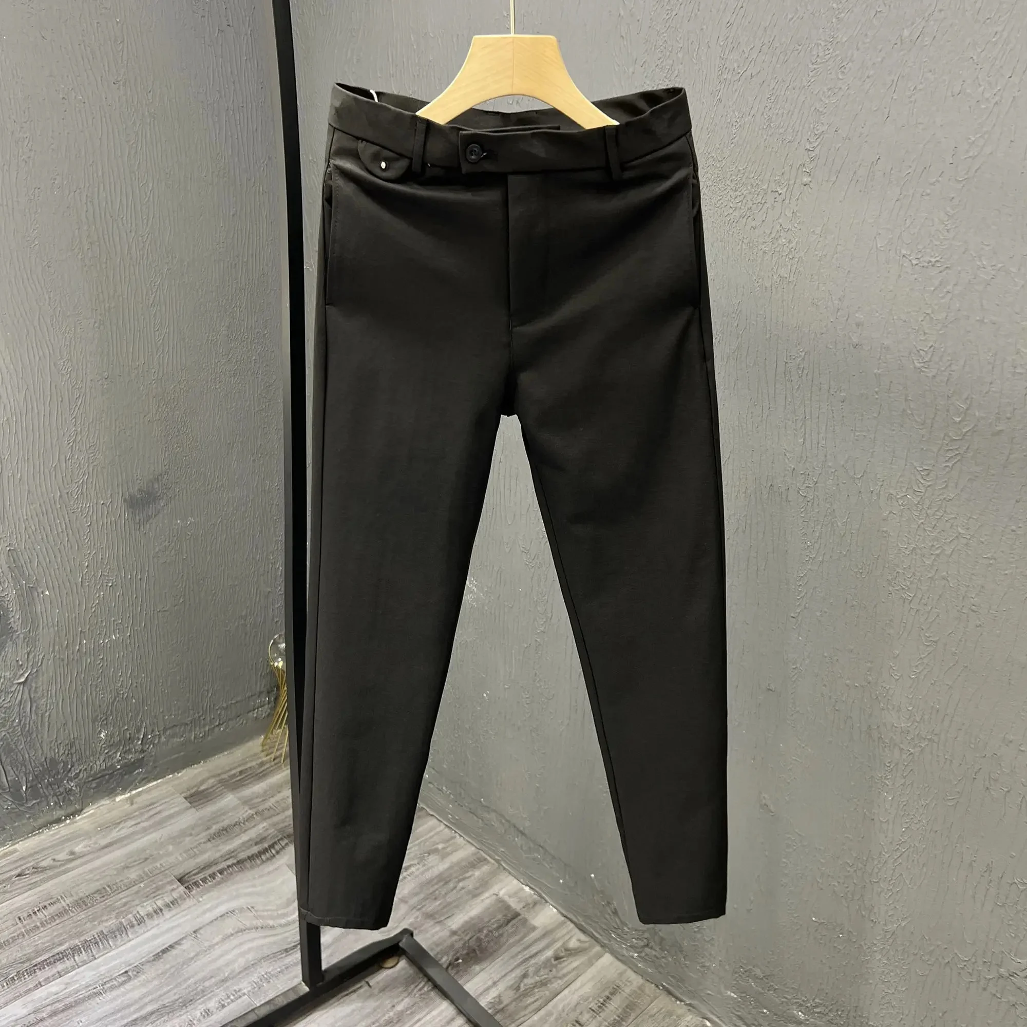 Wholesale Blank Office Khaki Mens Business Pants Cotton Spandex Casual Men Pants & Trousers