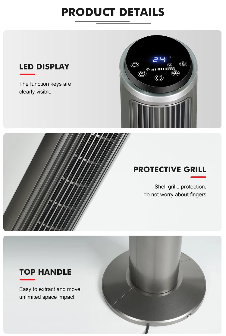 Tower Fan, 40-inch, 50, Plastic - detail 14
