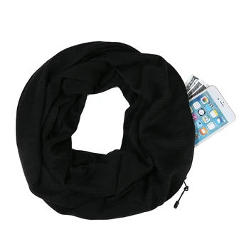 Wholesales Women Portable Foldable Fashion Convertible Zipper Pocket Scarf Warm Galaxy Infinity Nursing Scarf