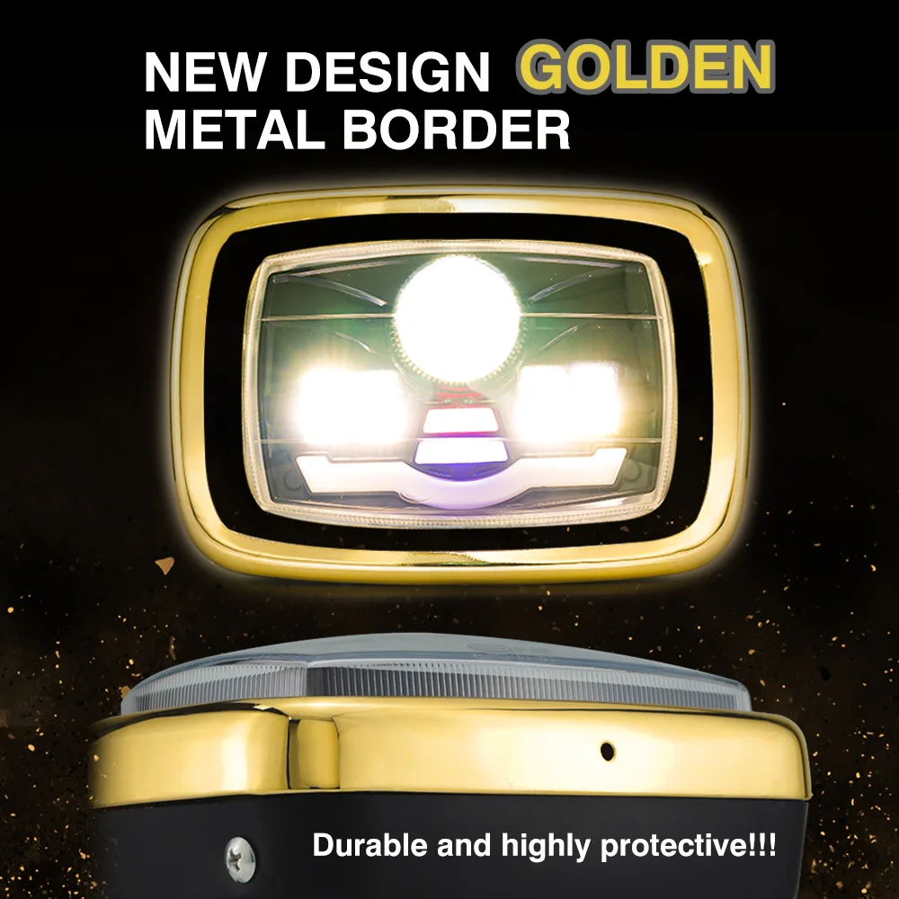 YAYE CD70 70cc Motorcycle Headlight Assembly with 6500K Projector Lens and Aviation Aluminum Parts for High Low Beam DRL Flash