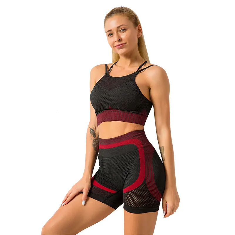 lulu Sexy breathable quick drying shockproof mesh Yoga bra Sports underwear women's fitness yoga wear beautiful back