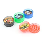 Tobacco Jiju Manufacturer Wholesale Custom 2 Pieces Portable Plastic Manual Dry Tobacco Herb Grinder