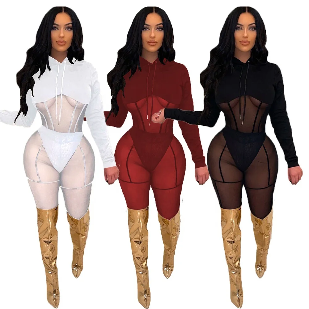 Set Romper,Jumpsuit Bodysuit Jaring 