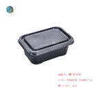 Plastic Box Disposable Pet Plastic Triangular Type Rectangular Food Box With Cover HB-SP1711