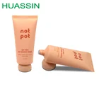 Silk Tube 88ml Pink Silk Screen Printing Tube Body Cream Skin Care Cream Tube With Abacus Cover